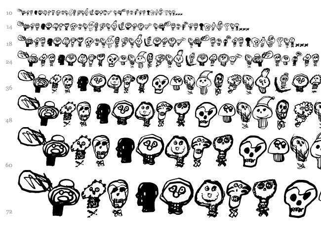 P??kallojen hy?kk?ys font waterfall